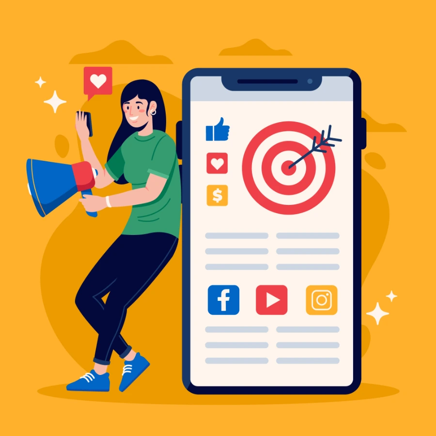 Social media marketing tools dashboard for managing Facebook Instagram and LinkedIn campaigns