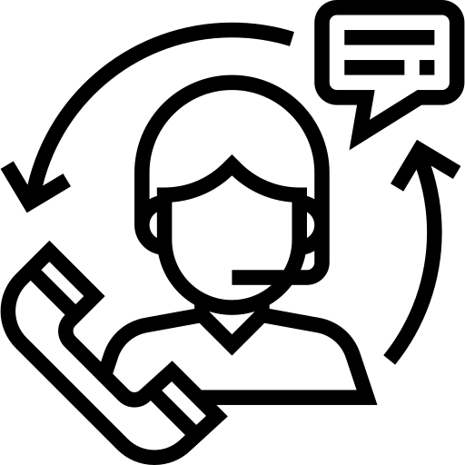 Customer service support icon representing dedicated client assistance
