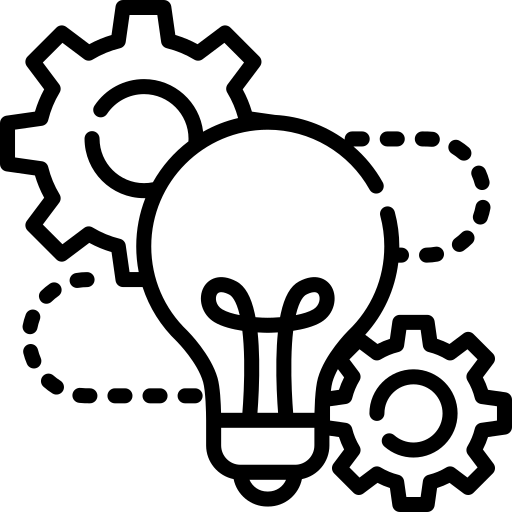 Innovation lightbulb icon representing creative ideas and forward thinking
